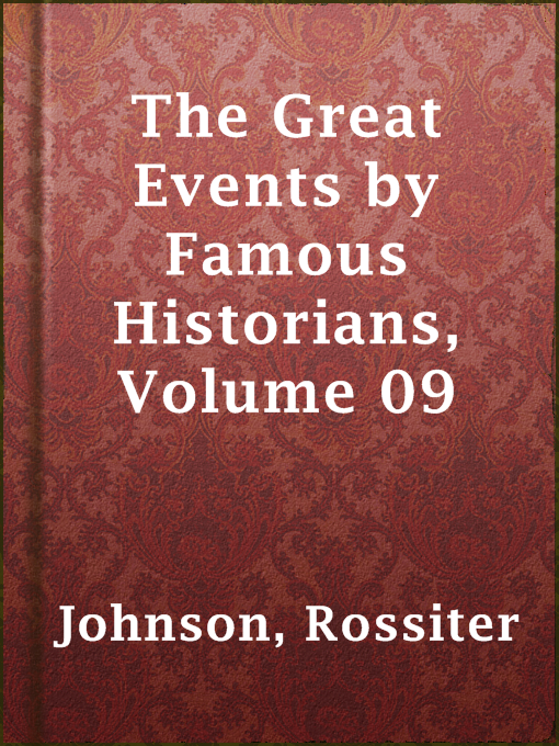 Cover image for The Great Events by Famous Historians, Volume 09